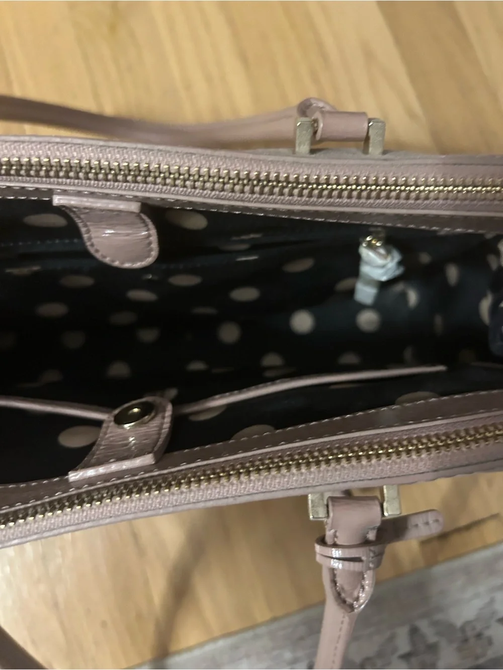 kate spade Blush Pink Leather Shoulder Bag with Gold Hardware
